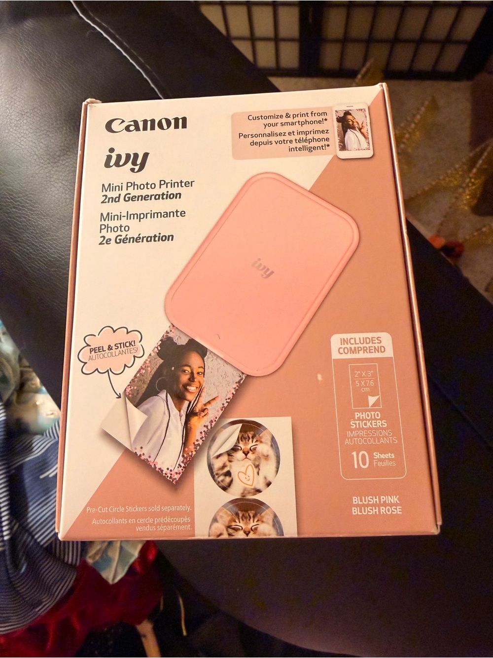 Canon Ivy Mini Photo Printer - Blush Pink Portable Sticker Printer